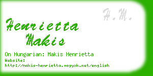 henrietta makis business card